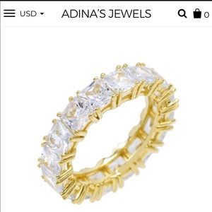 Adina’s Jewels Princess Cut Eternity Band Size 7